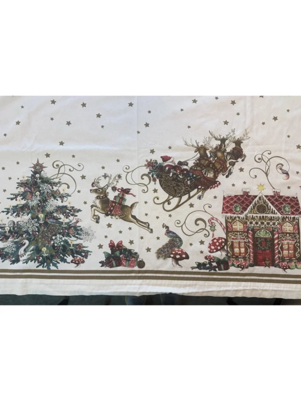Williams Sonoma Twas the Night Before Christmas Tablecloth 70x108